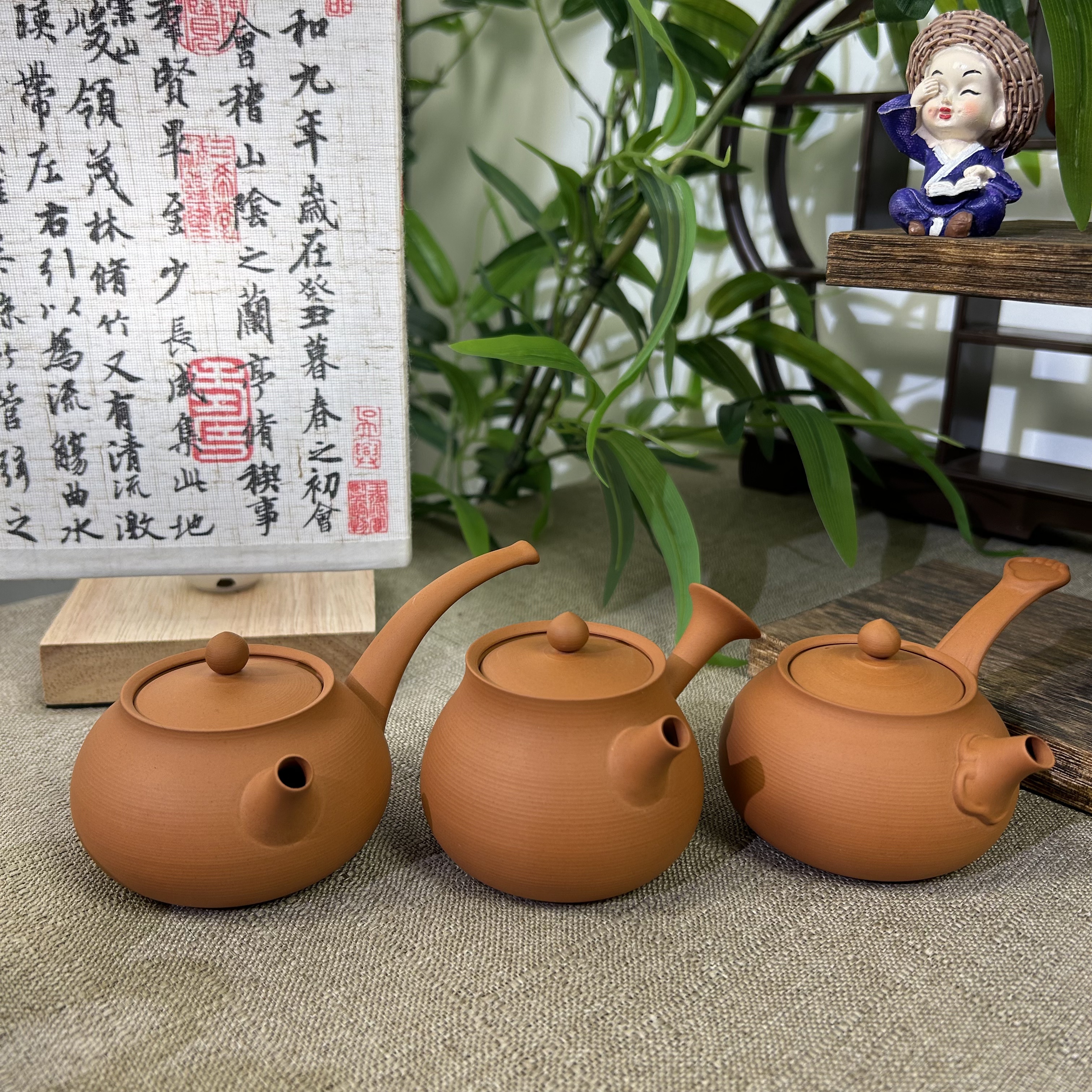 【急须侧把壶系列】潮州传统手拉壶原矿鸡蛋黄素胚轻薄冲罐茶壶茶具