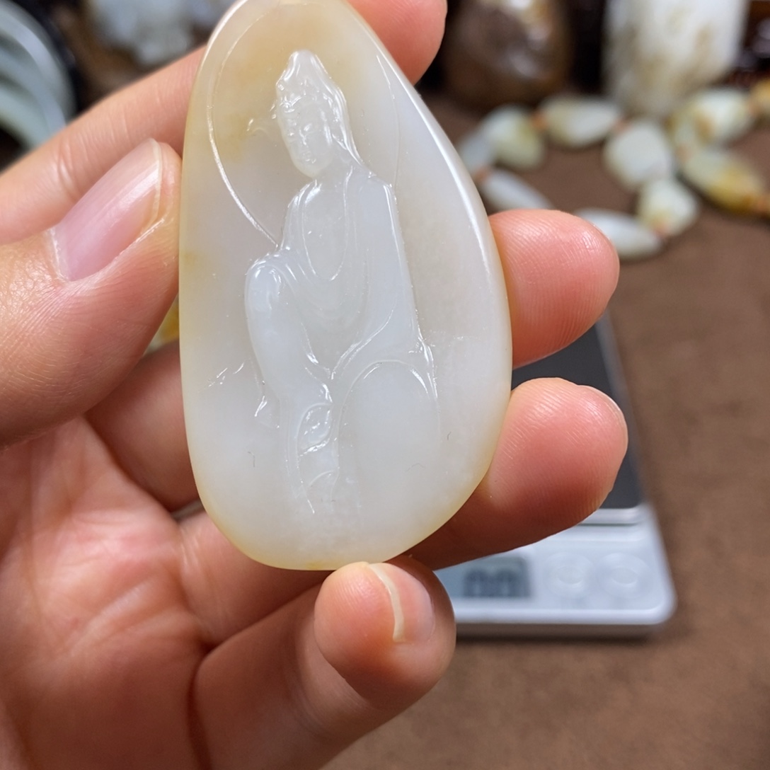 和田玉未镶嵌挂件