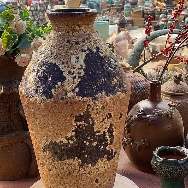 紫砂花盆口10.5高度41无孔孤