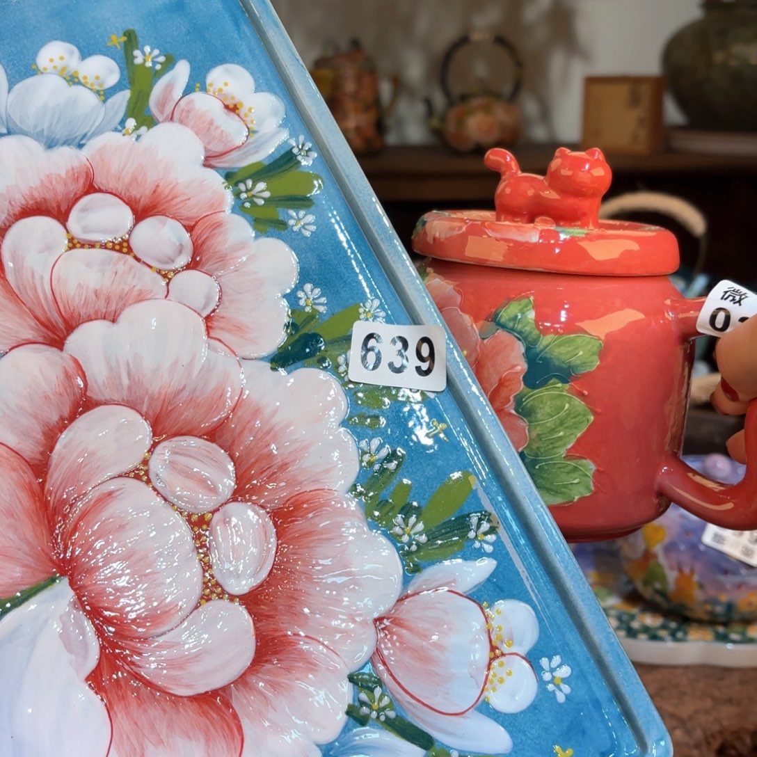 盛***夏景德镇手绘高温釉下彩陶瓷茶具