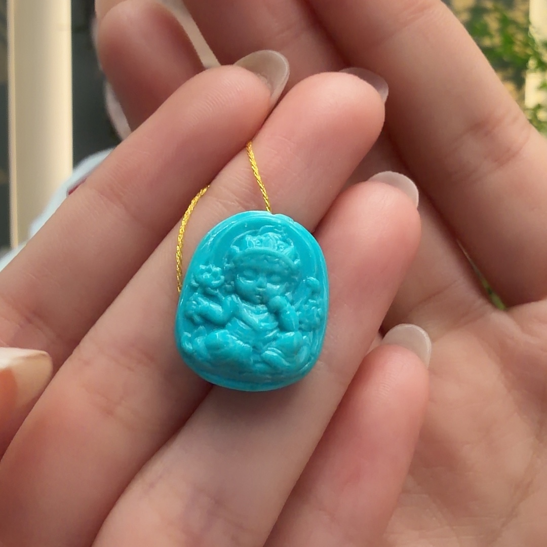 绿松石未镶嵌颈饰