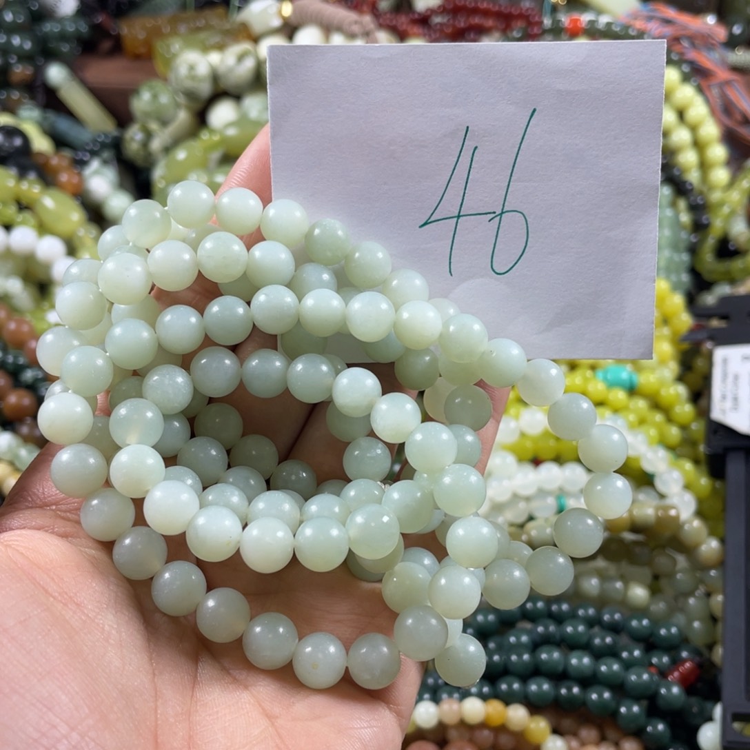 蛇纹石玉未镶嵌手链