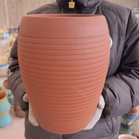 紫砂花盆高32口21—————