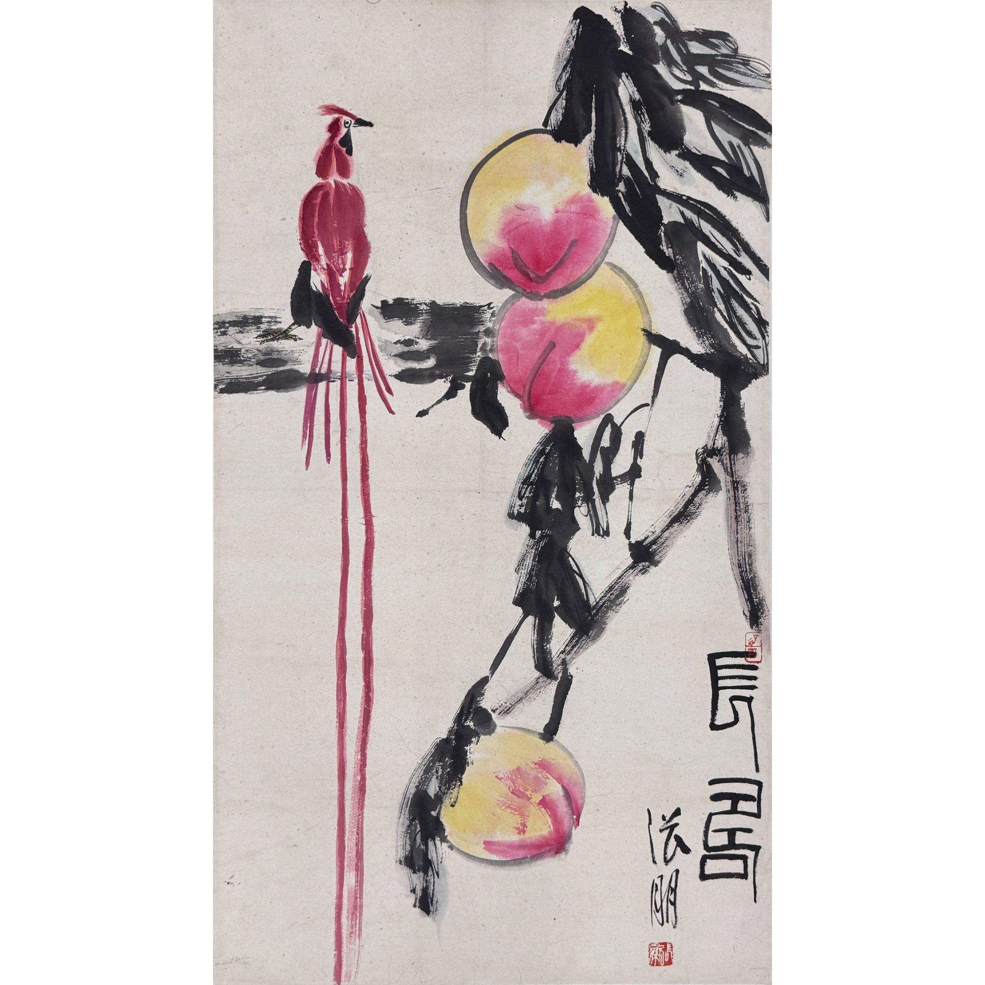 张朋 长寿 立轴 77.5×43.5cm