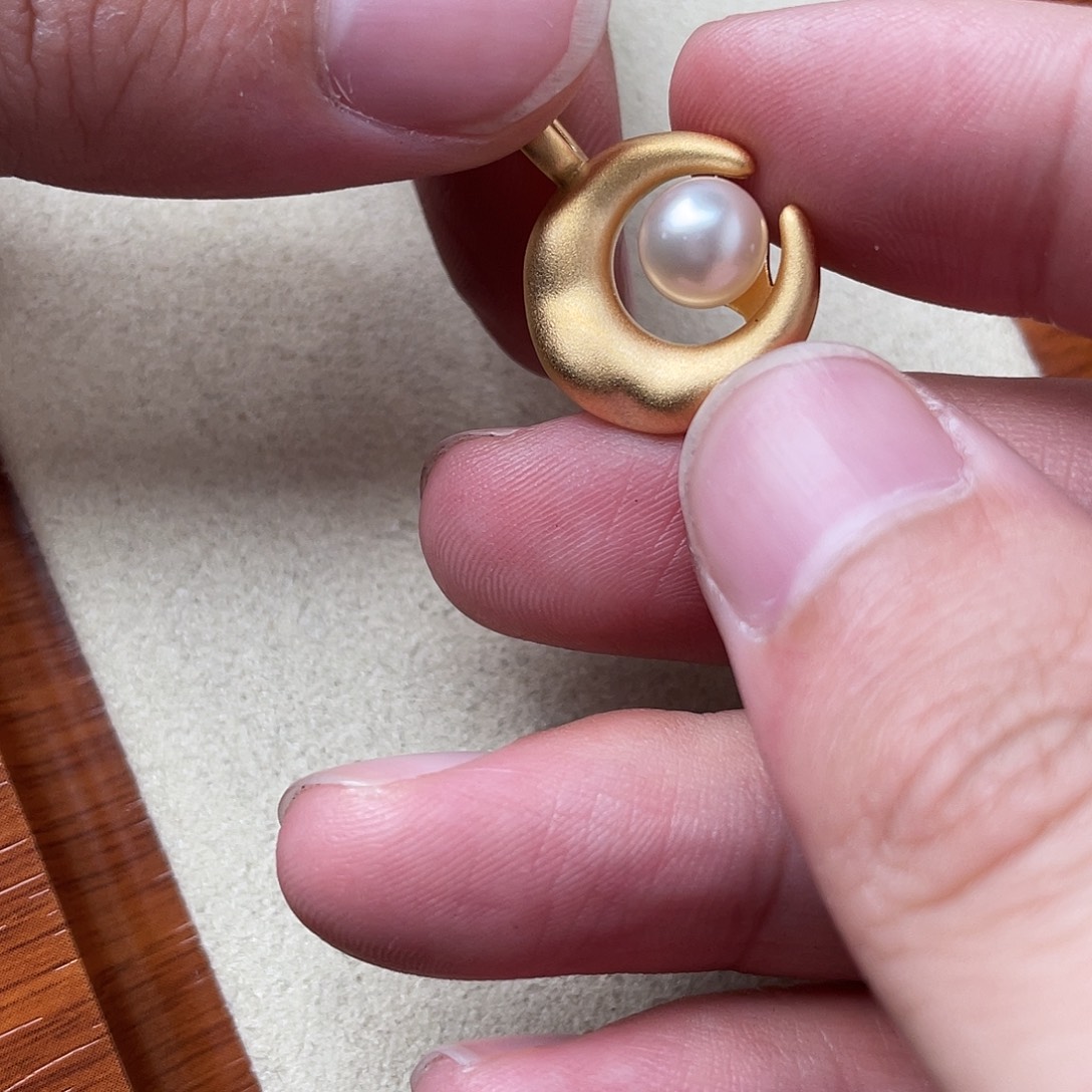 海水珍珠银S925镶嵌吊坠(不含链)