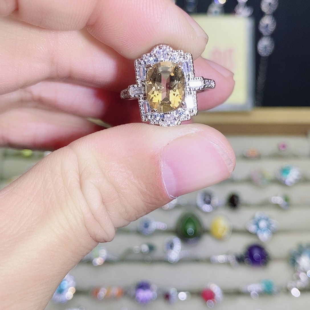 未镶嵌戒指黄晶559