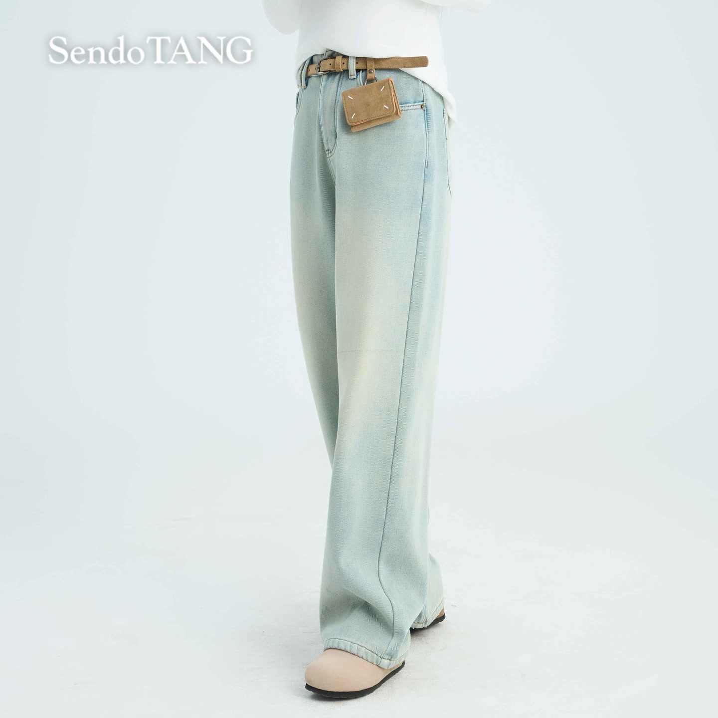 保暖牛仔【航海】胖多女装时尚秋冬新款时尚百搭高腰显瘦牛仔裤L