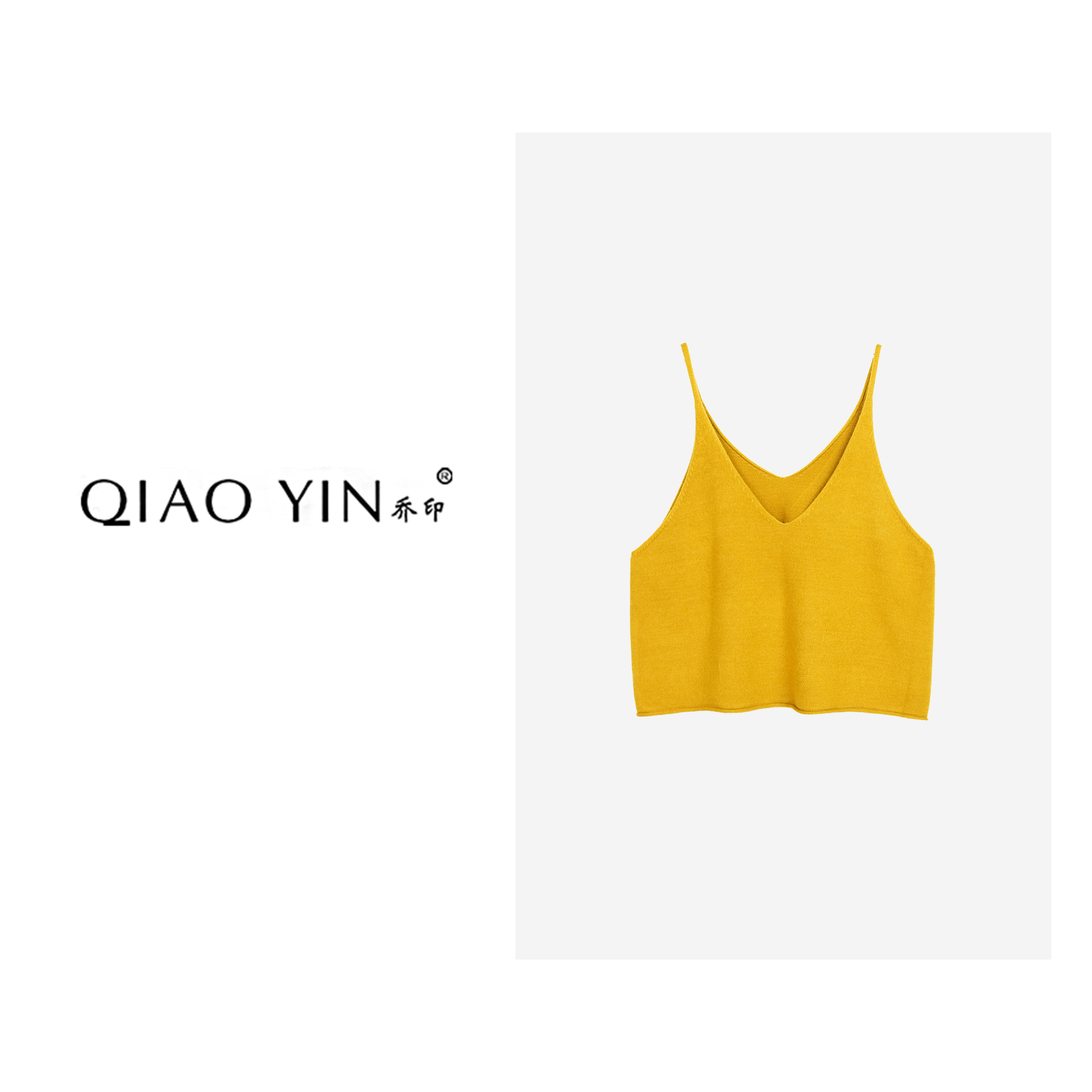 QIAO YIN“背心“女装设计感时尚宽松型背心吊带欧美风QY28286