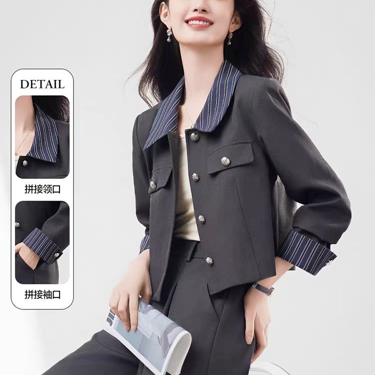 60515韩系酷飒短外套女2025秋季新款时尚休闲宽松气质上衣小个子