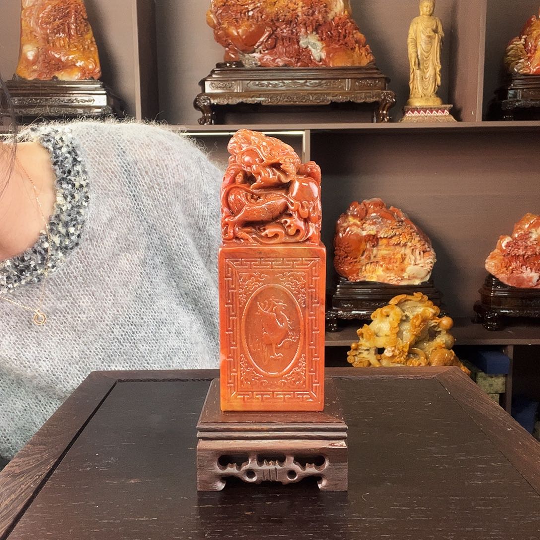 秋***痕寿山石印石。。。。。。。。。