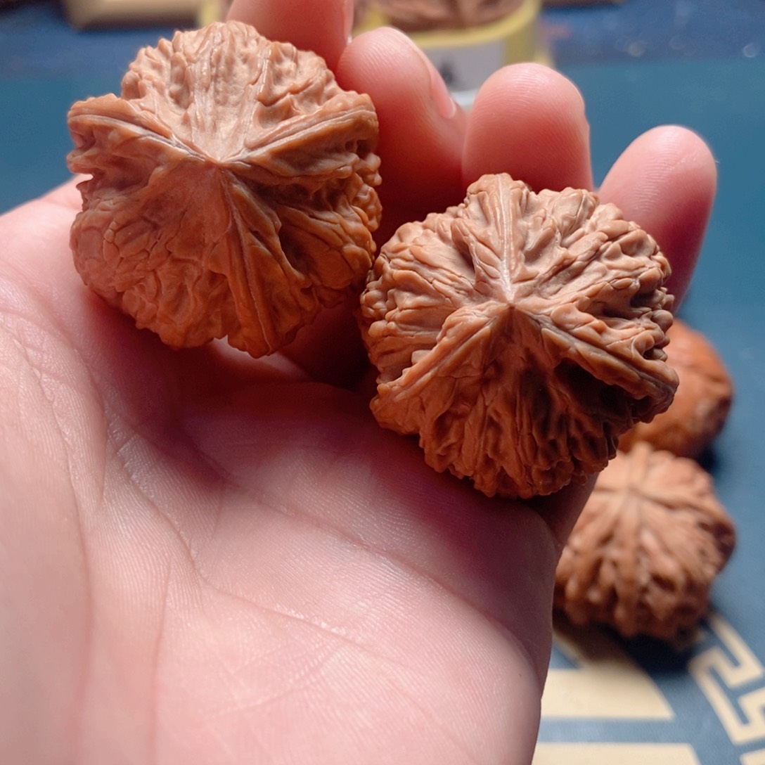 文玩核桃把件文山三棱