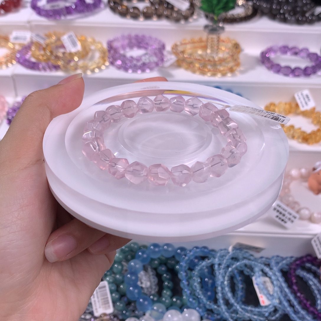 手链未镶嵌水晶净体马粉菠萝珠8mm