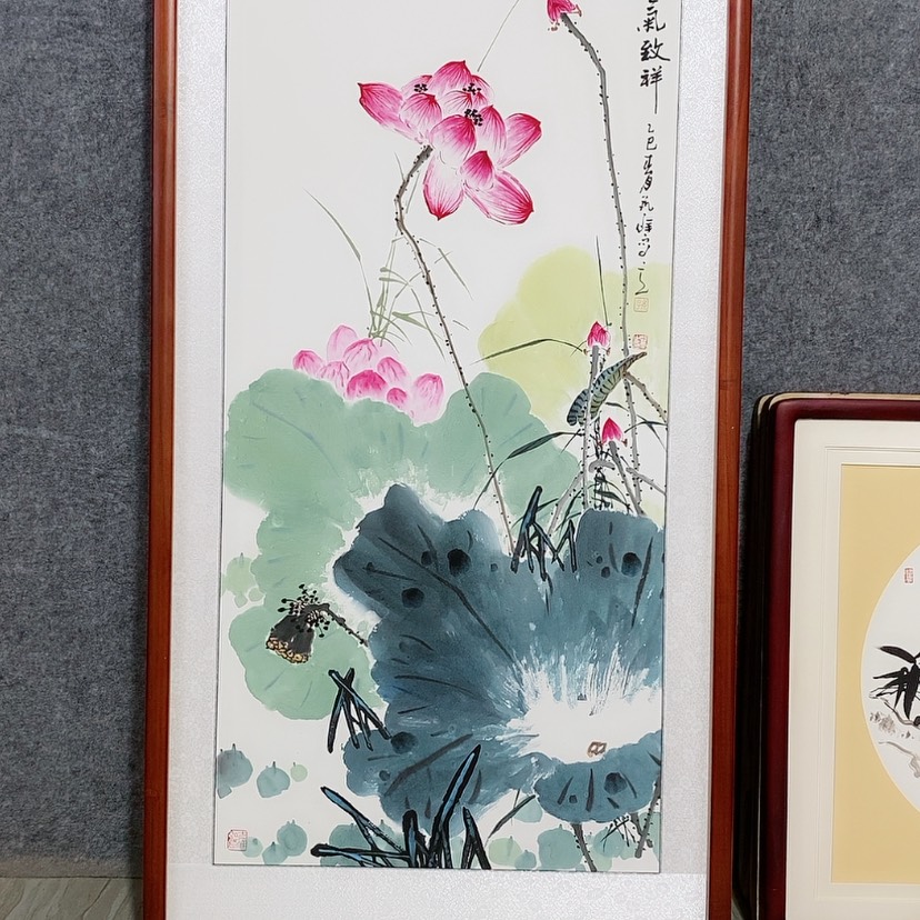 【闪购商品】国画书画作品带框125×65厘米