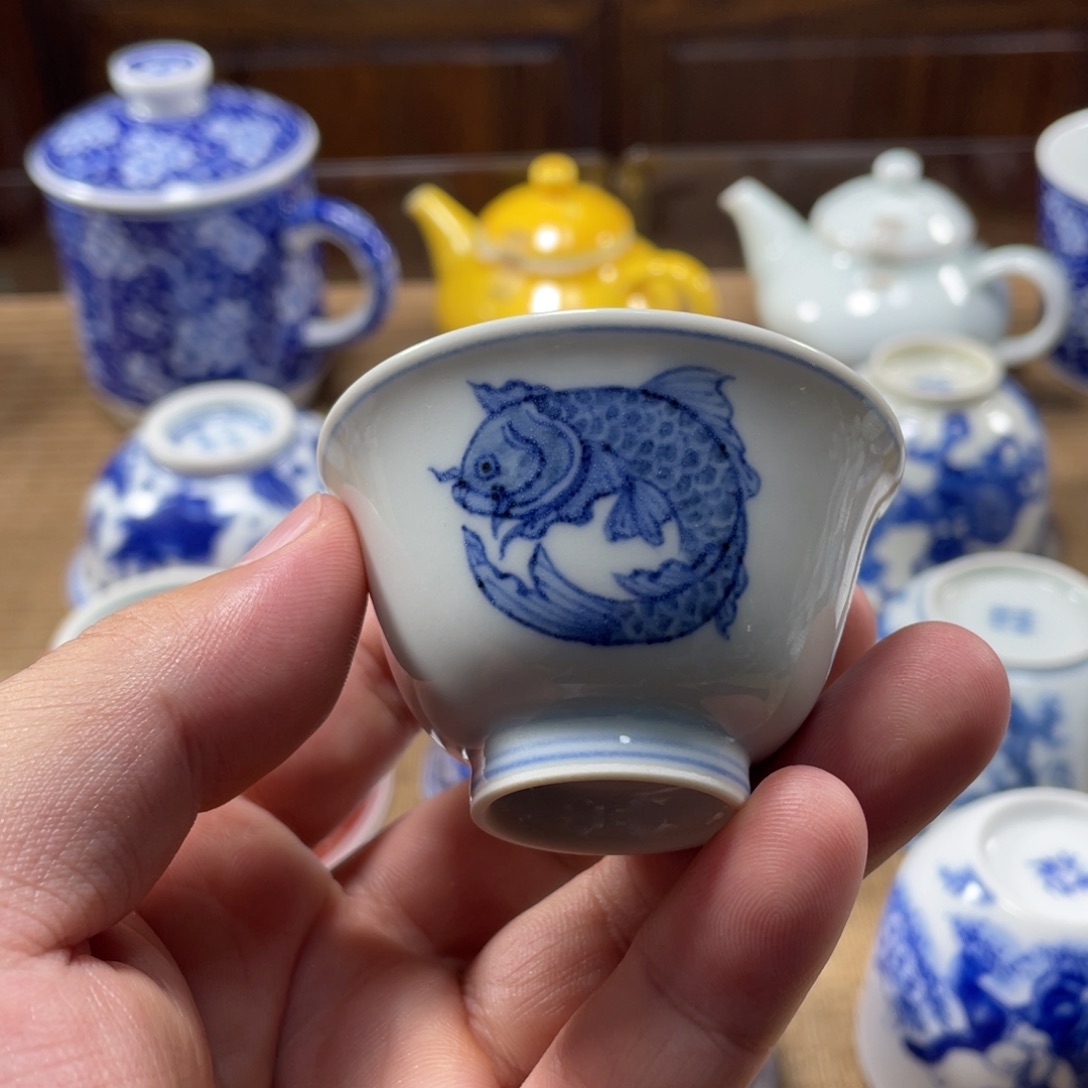 至善雅器团鱼小撇口杯