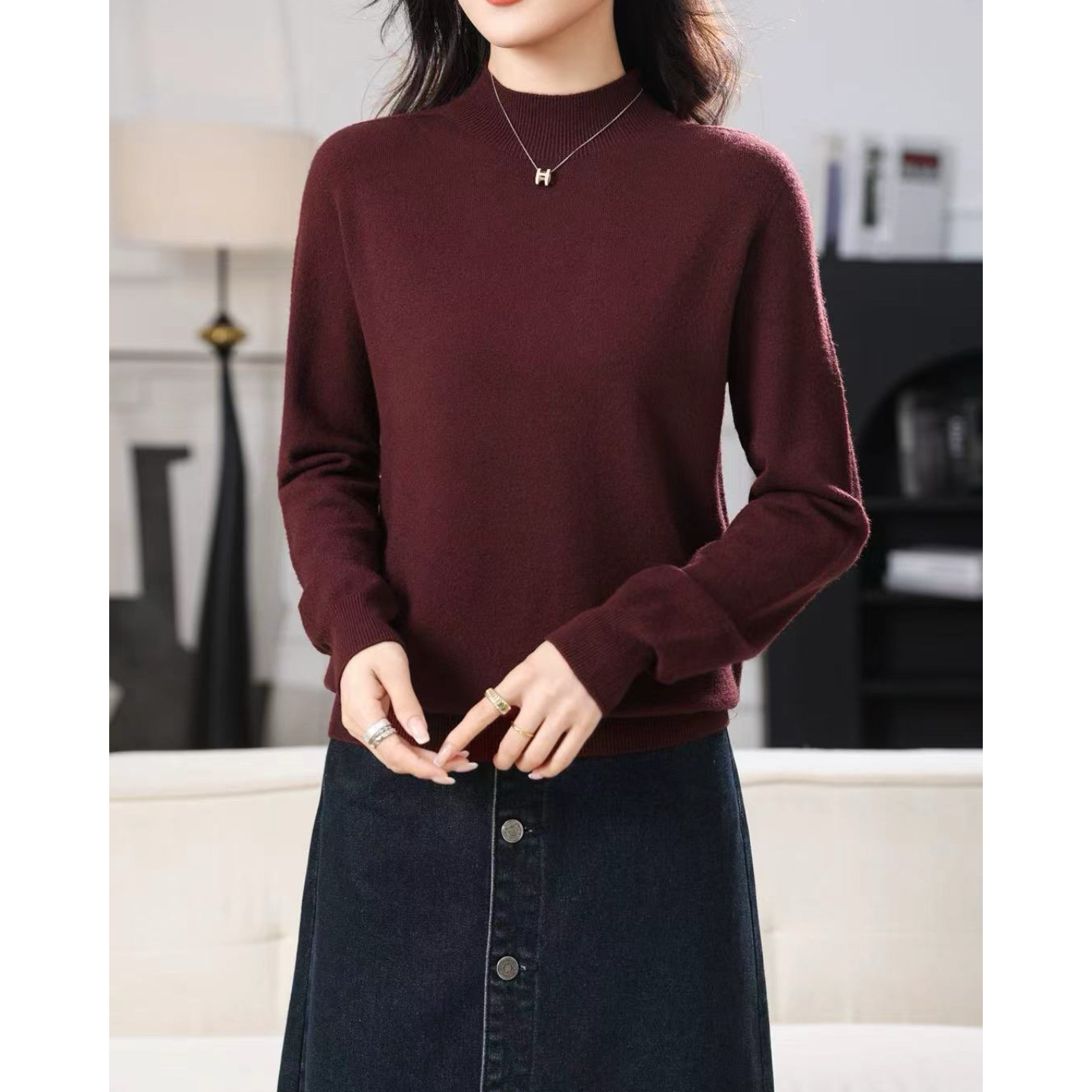 【尚品胖小妞】【2390针织衫】2025秋冬女士必备绵羊毛精品针织衫