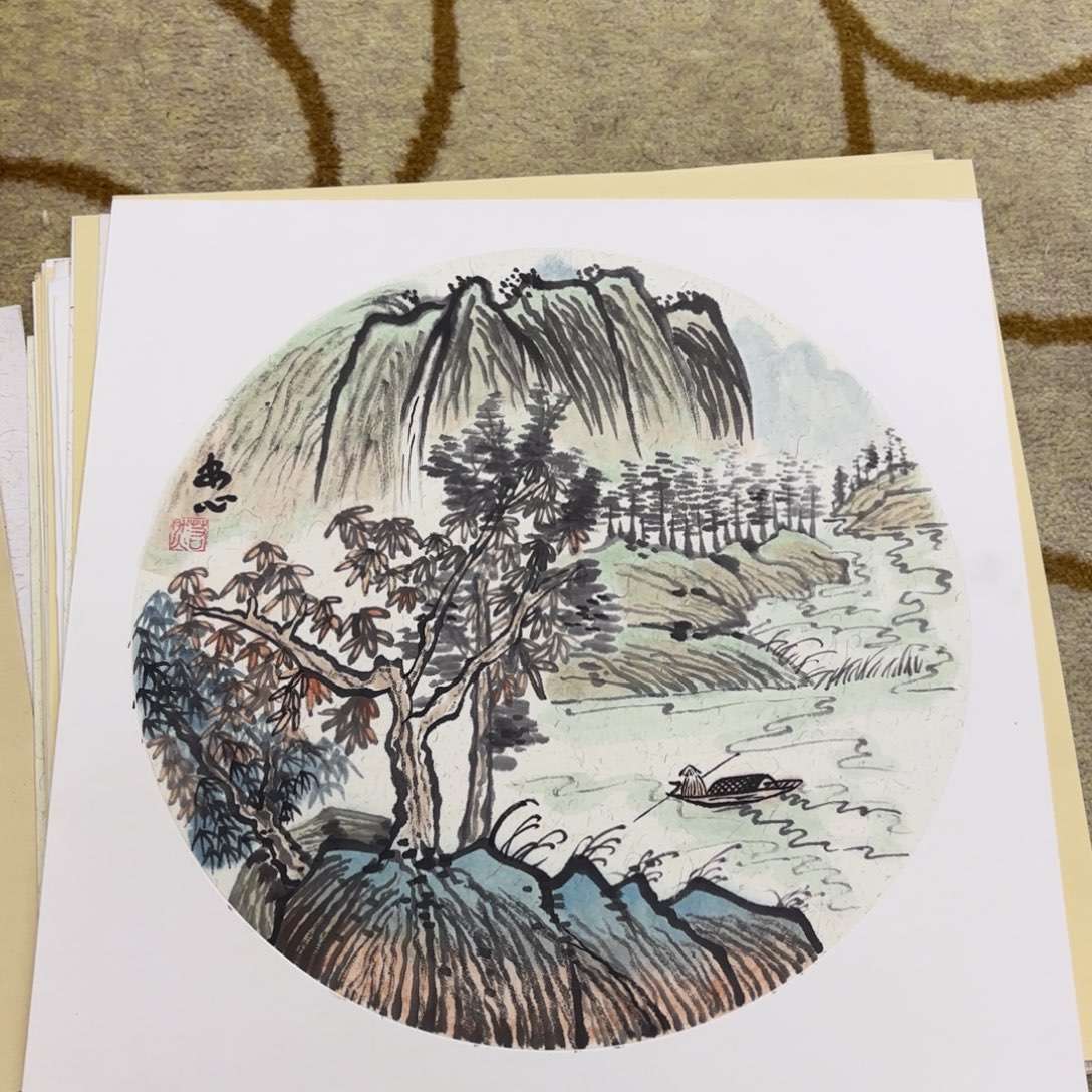 国画38-38卡纸作品童
