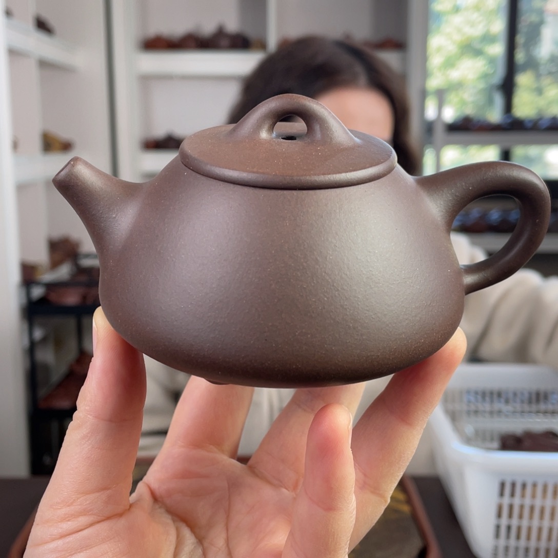 紫砂茶壶拼紫石瓢200cc