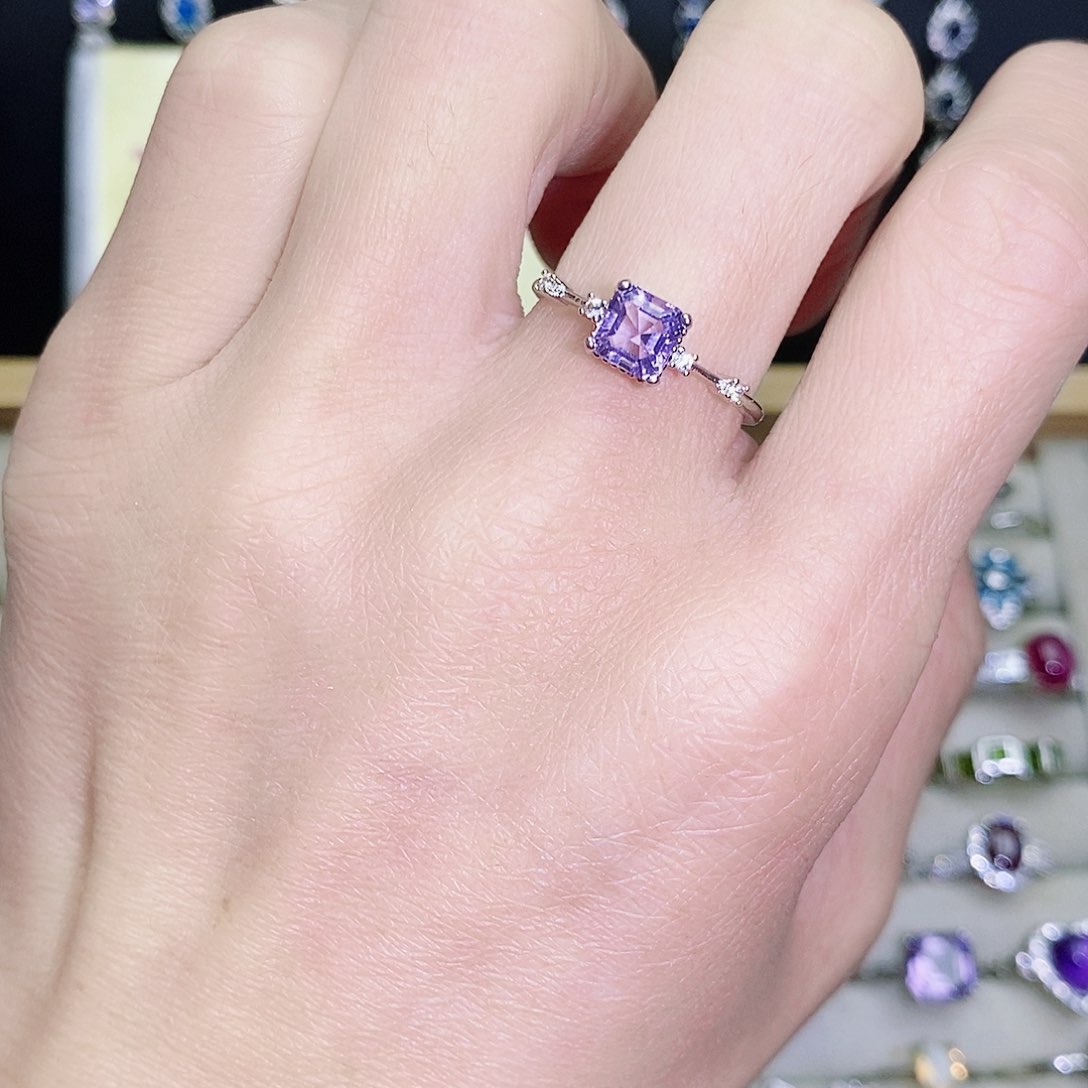 未镶嵌戒指紫晶488