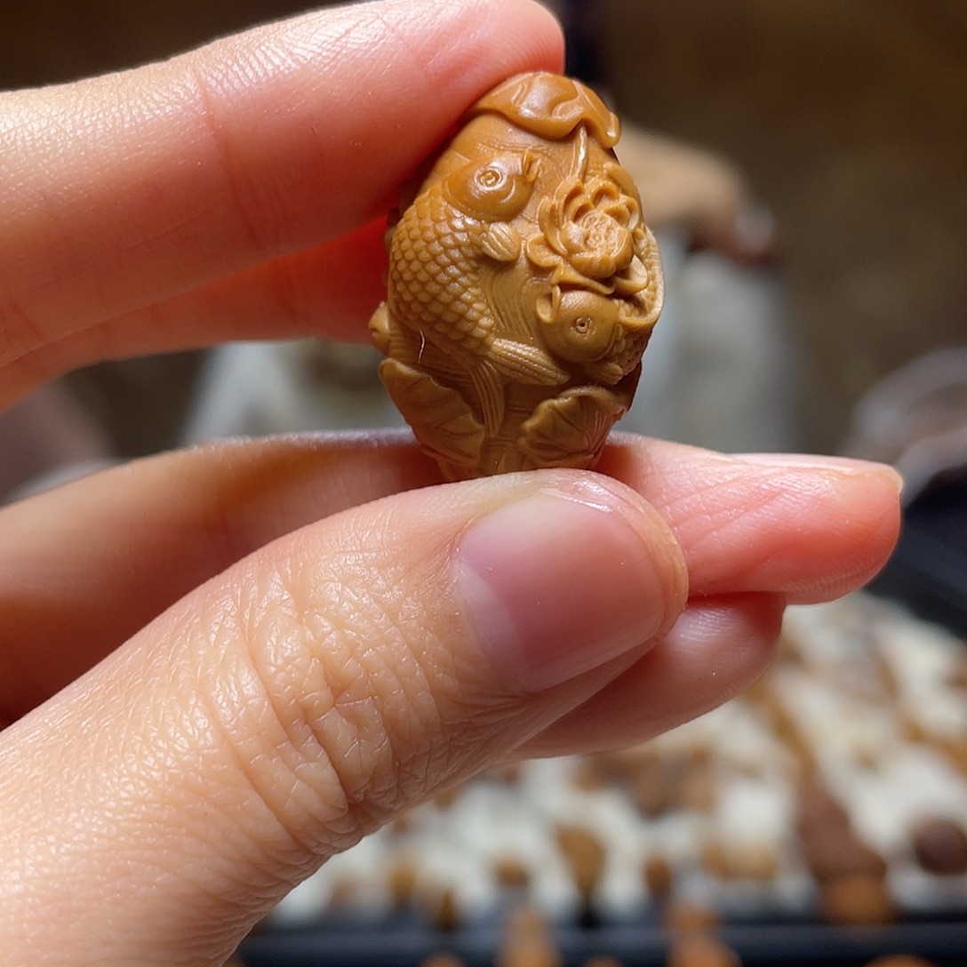 手串/手链橄榄核橄榄核 荷花鱼