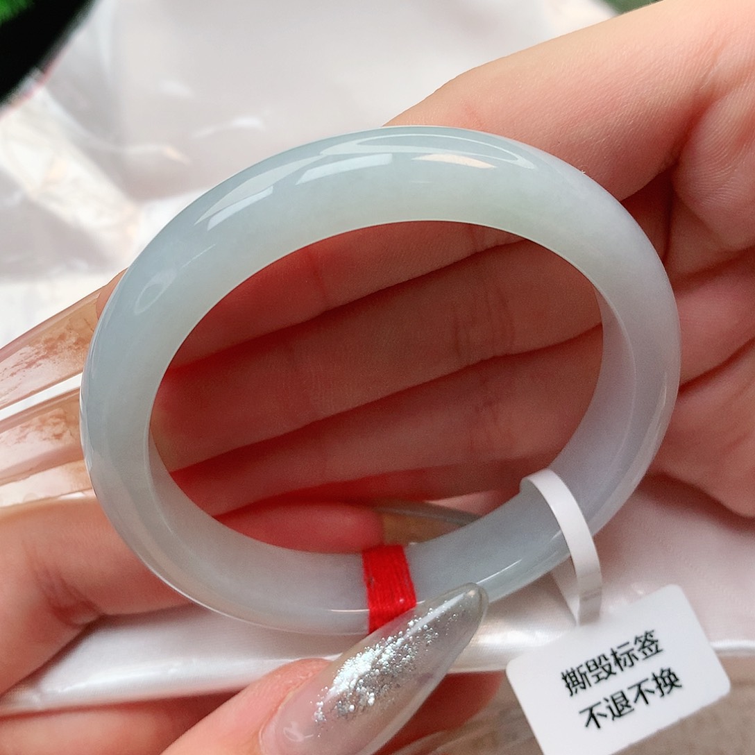 未镶嵌手镯翡翠正圈52
