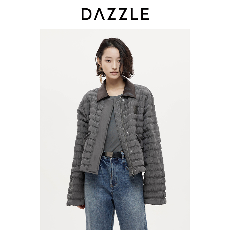 DAZZLE 地素羽绒服女25年秋季绗棉羽绒服短款2J3K203