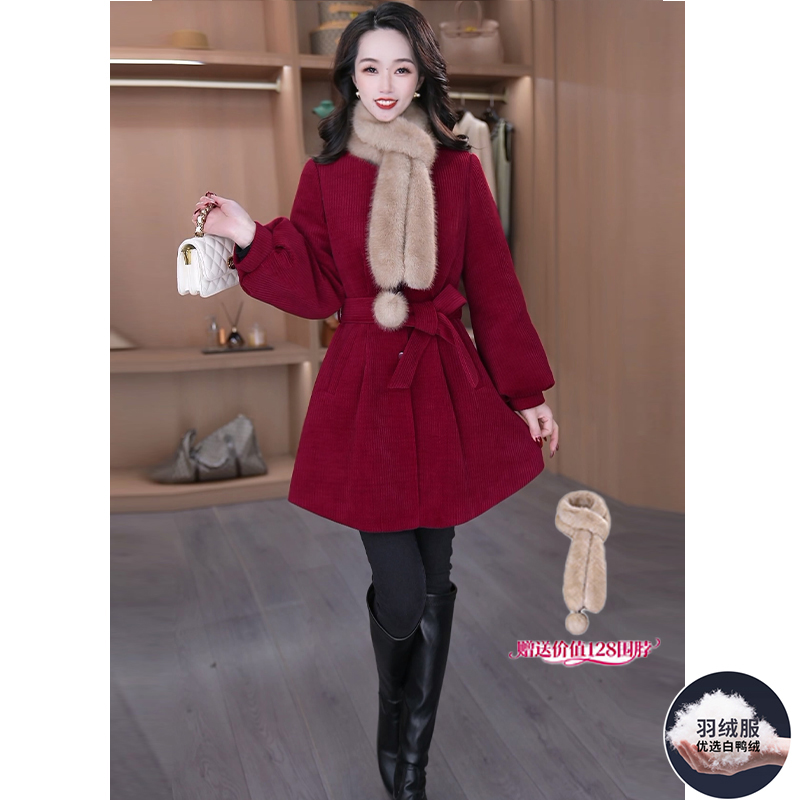 优雅新款气质时尚大气减龄休闲显瘦韩版风衣洋气羽绒服JX2468-1