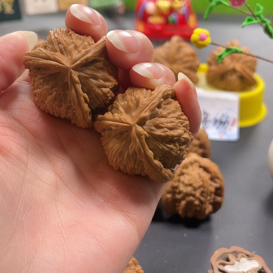 猫***白吊坠文玩核桃拼接白奔