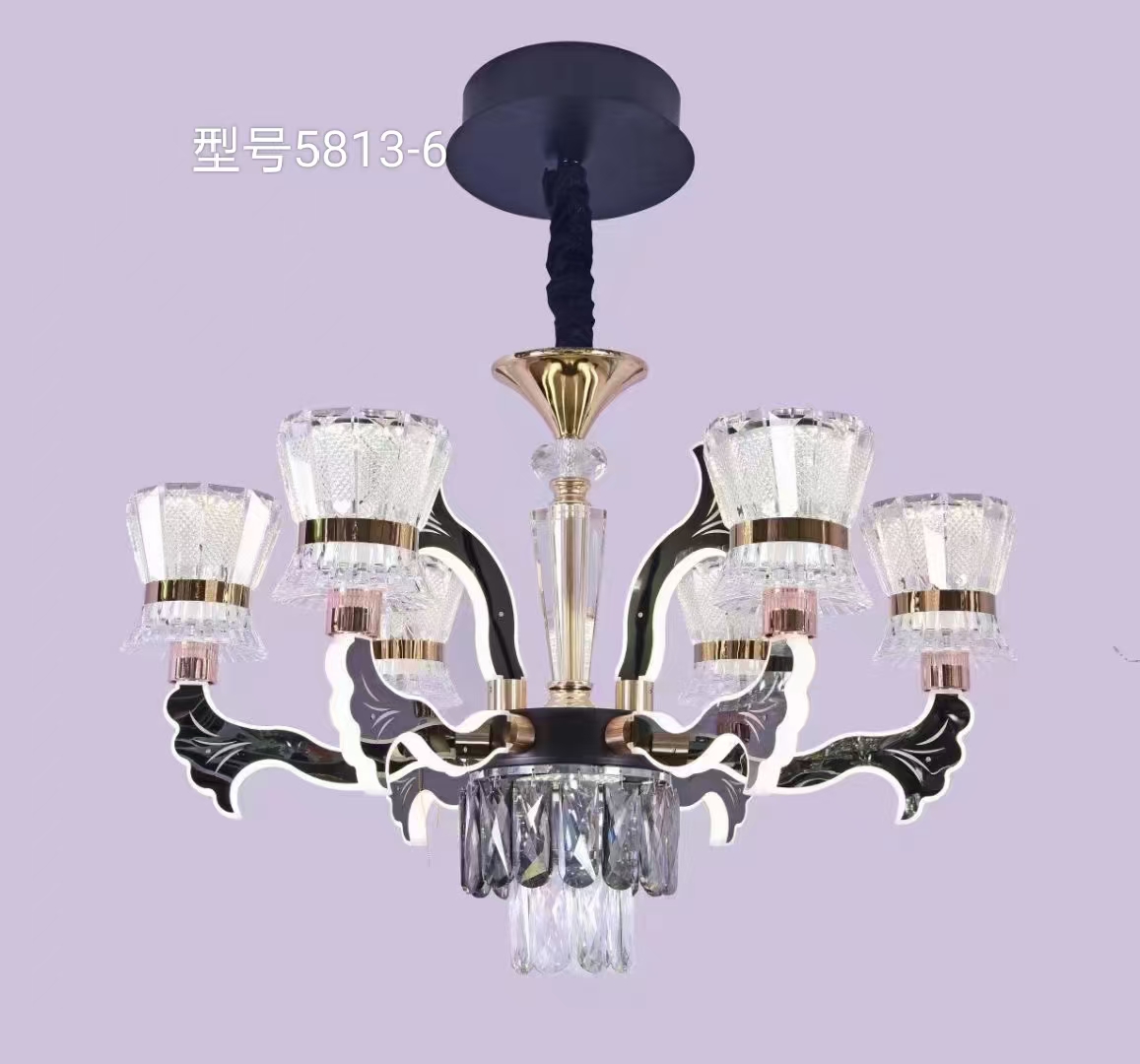 畅销款6头水晶吊灯5813-6