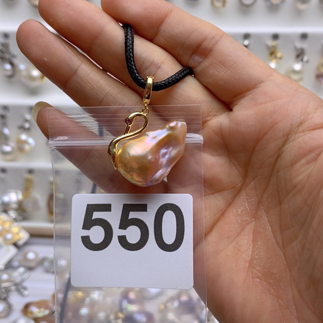 淡水珍珠颈饰银S925镶嵌550