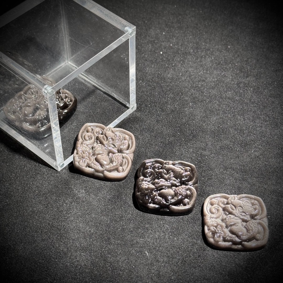 S2294【貝勒爺】银耀石魅力九尾吊坠配件【多样性发其一】