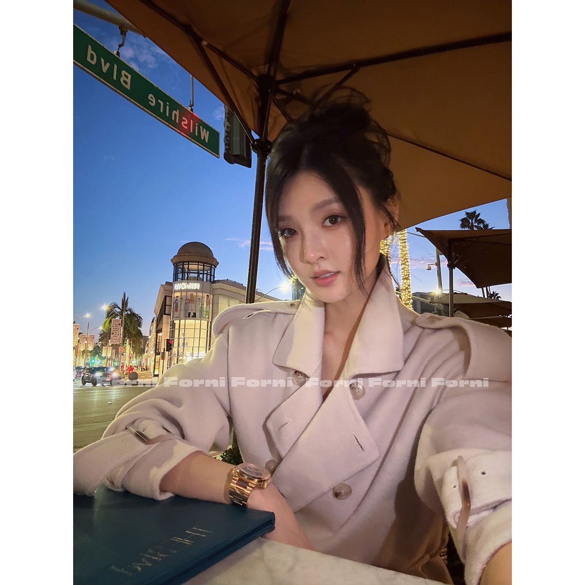 FORNI 德芙大衣 100绵羊毛手工双面呢廓形大衣