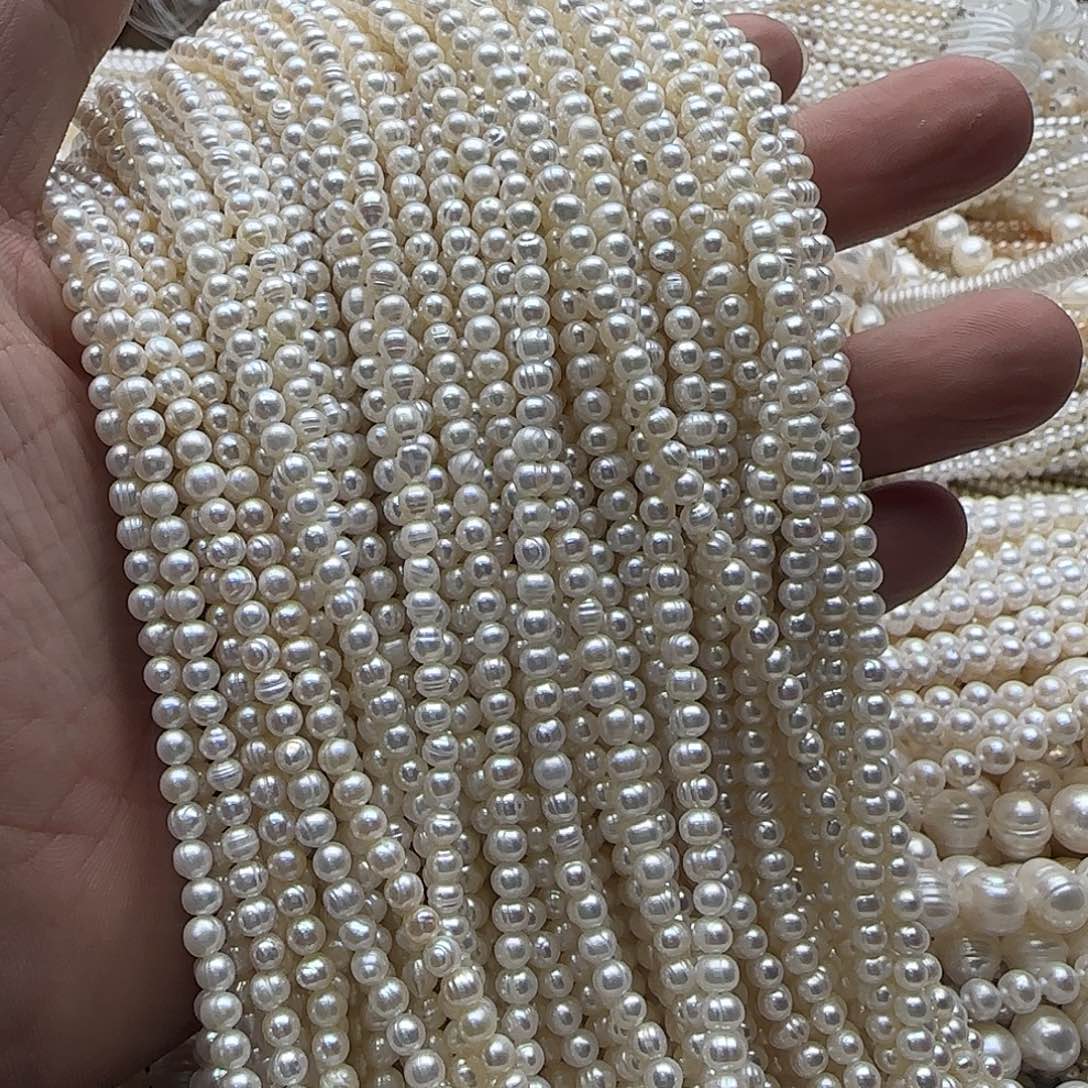 未镶嵌半成品淡水珍珠卡4极光螺纹