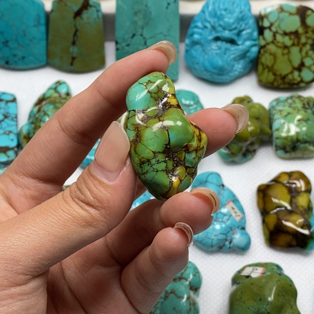 哥***马高瓷精品三彩网花吊坠z