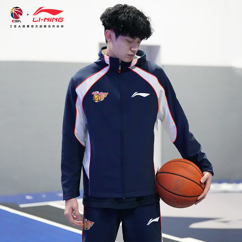 李宁CBA25-26赛季出场服套装冬防风加厚保暖训练运动跑步软壳外套