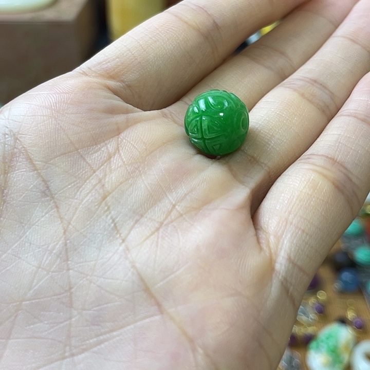翡翠散珠精美雕刻物件物件