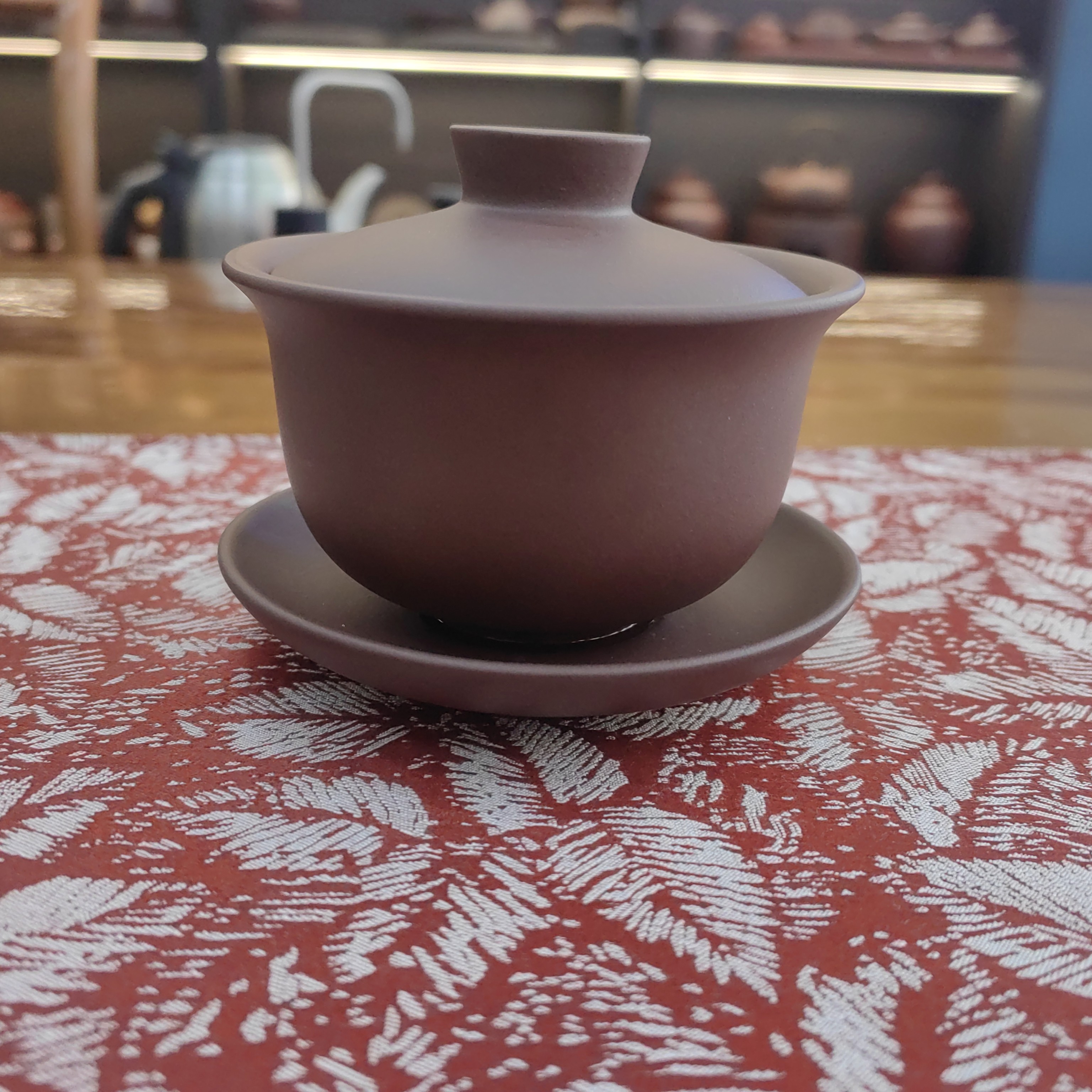 乡宁紫砂 紫泥盖碗