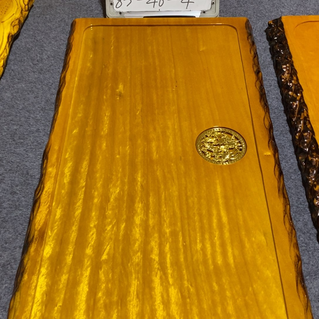 时***好非洲大叶金丝楠木茶盘