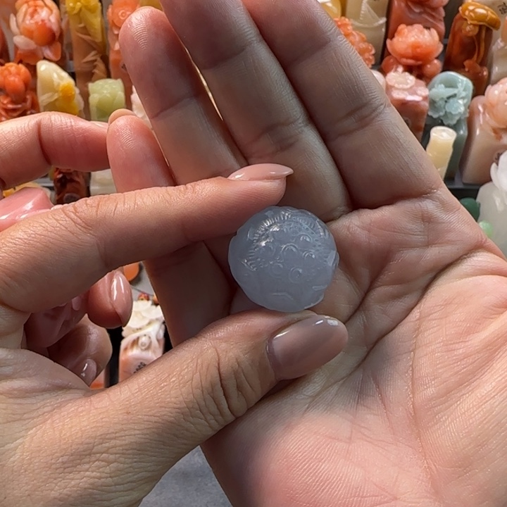 昌化石印石羽*1.5厘米包刻字