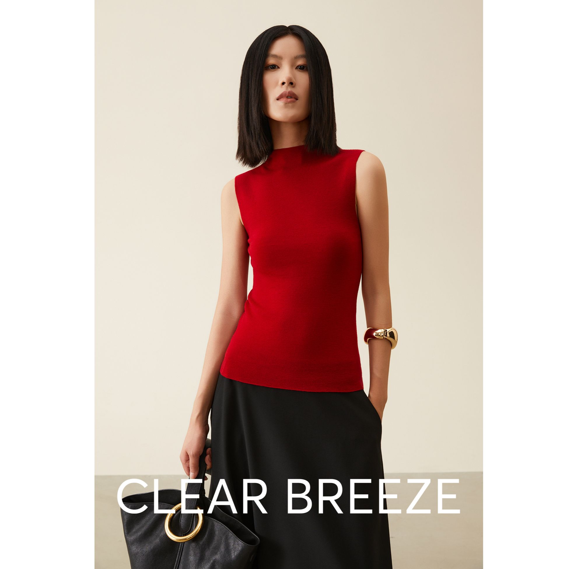 CLEAR BREEZE【新品上新】2025年秋冬扬子纱线羊毛显瘦气质时尚背心
