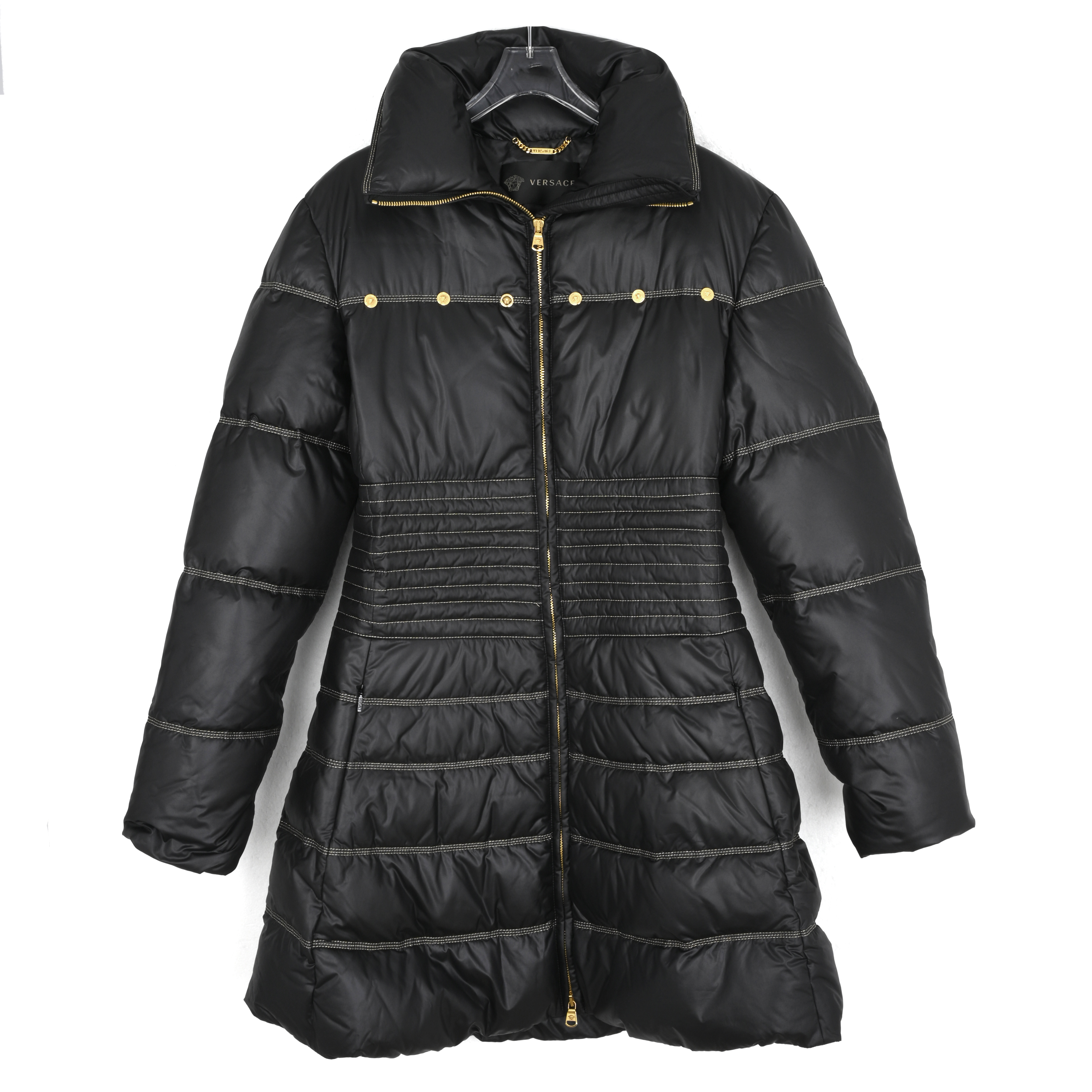 VERSACE/范思哲女士中长款修身鹅绒羽绒服A84245 A223395 A1008
