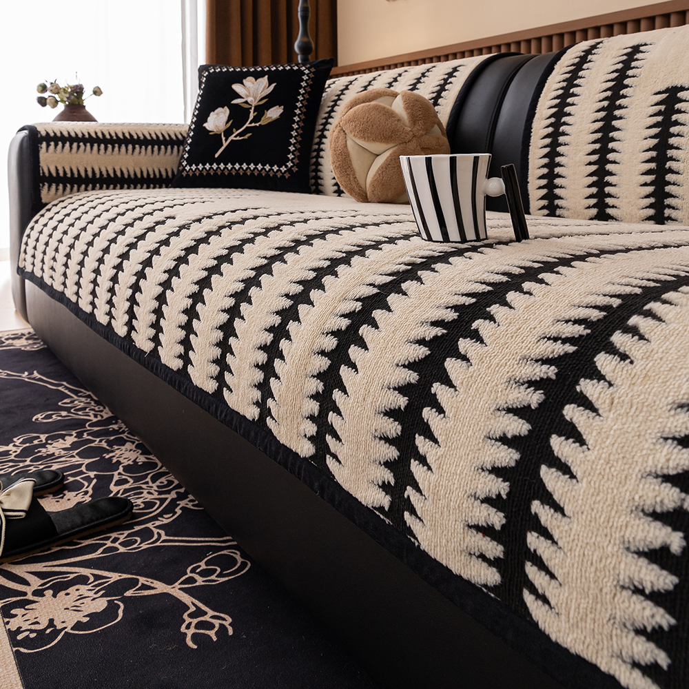 轻奢高级沙发垫秋冬毛绒加厚坐垫防滑防猫抓沙发套罩2026新款盖巾