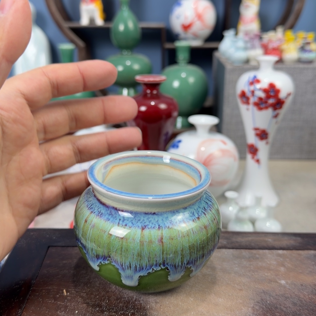 陶瓷手工小花器摆件