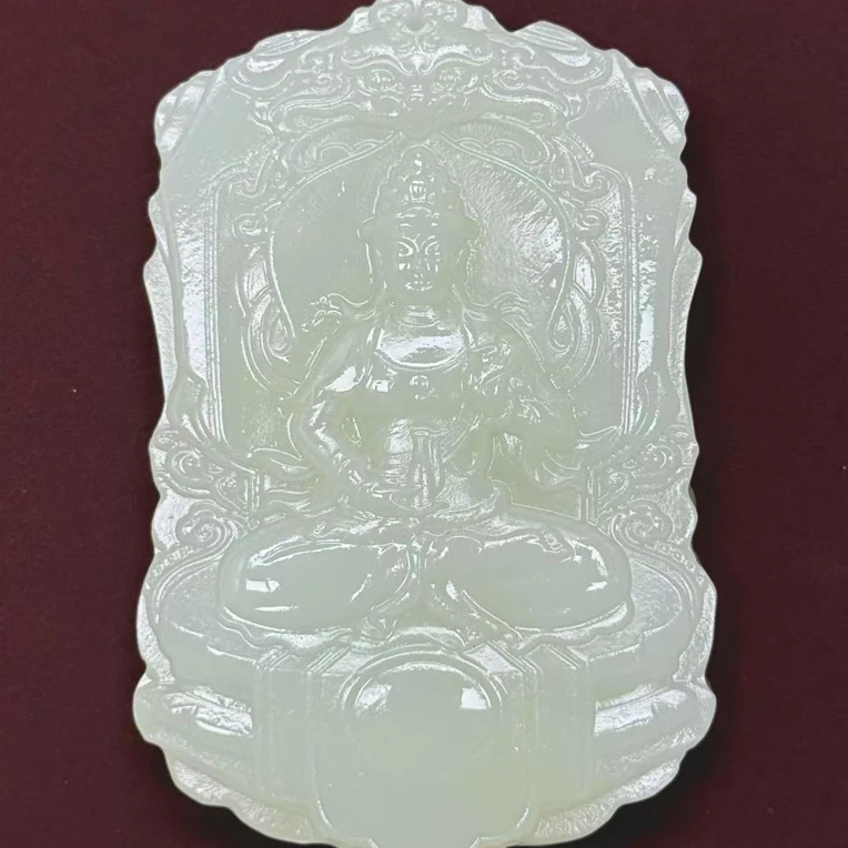 和田雕刻观音吊坠多样   90号