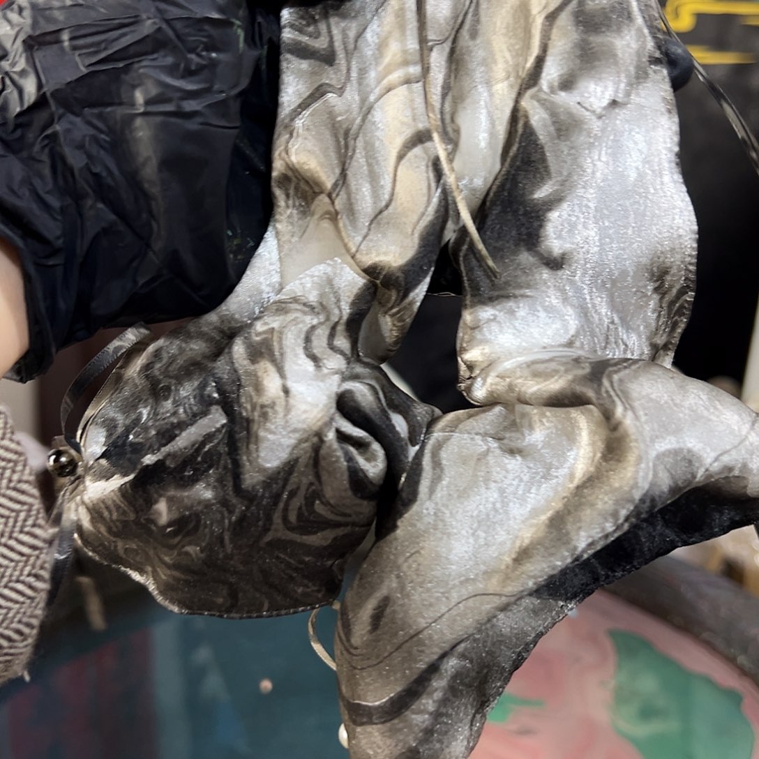 064丝带方巾水墨国风