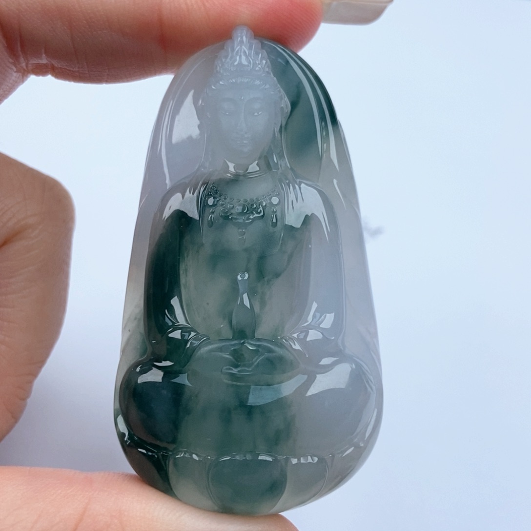 翡翠颈饰未镶嵌观音