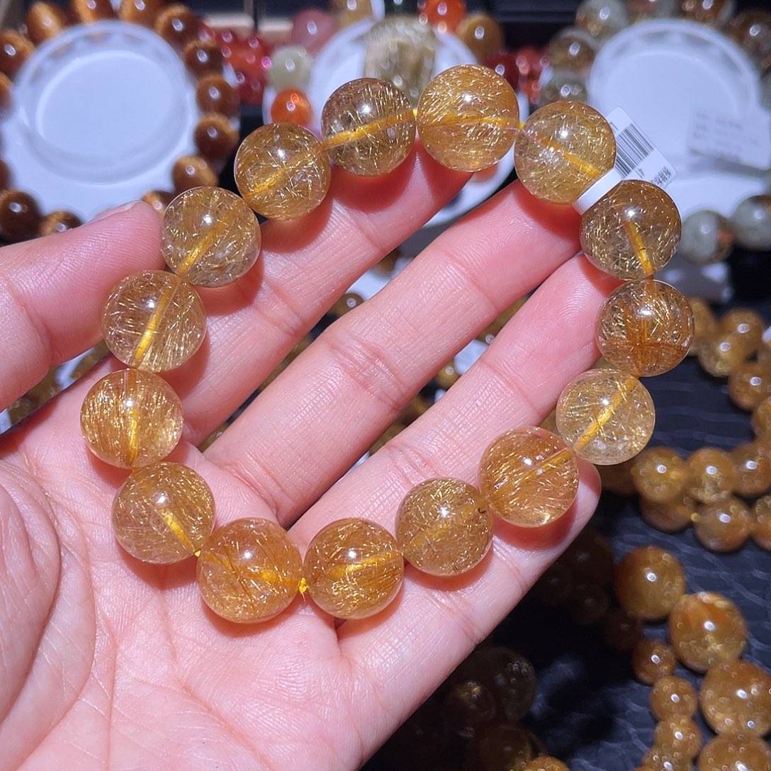 开***心水晶未镶嵌手链发晶手链