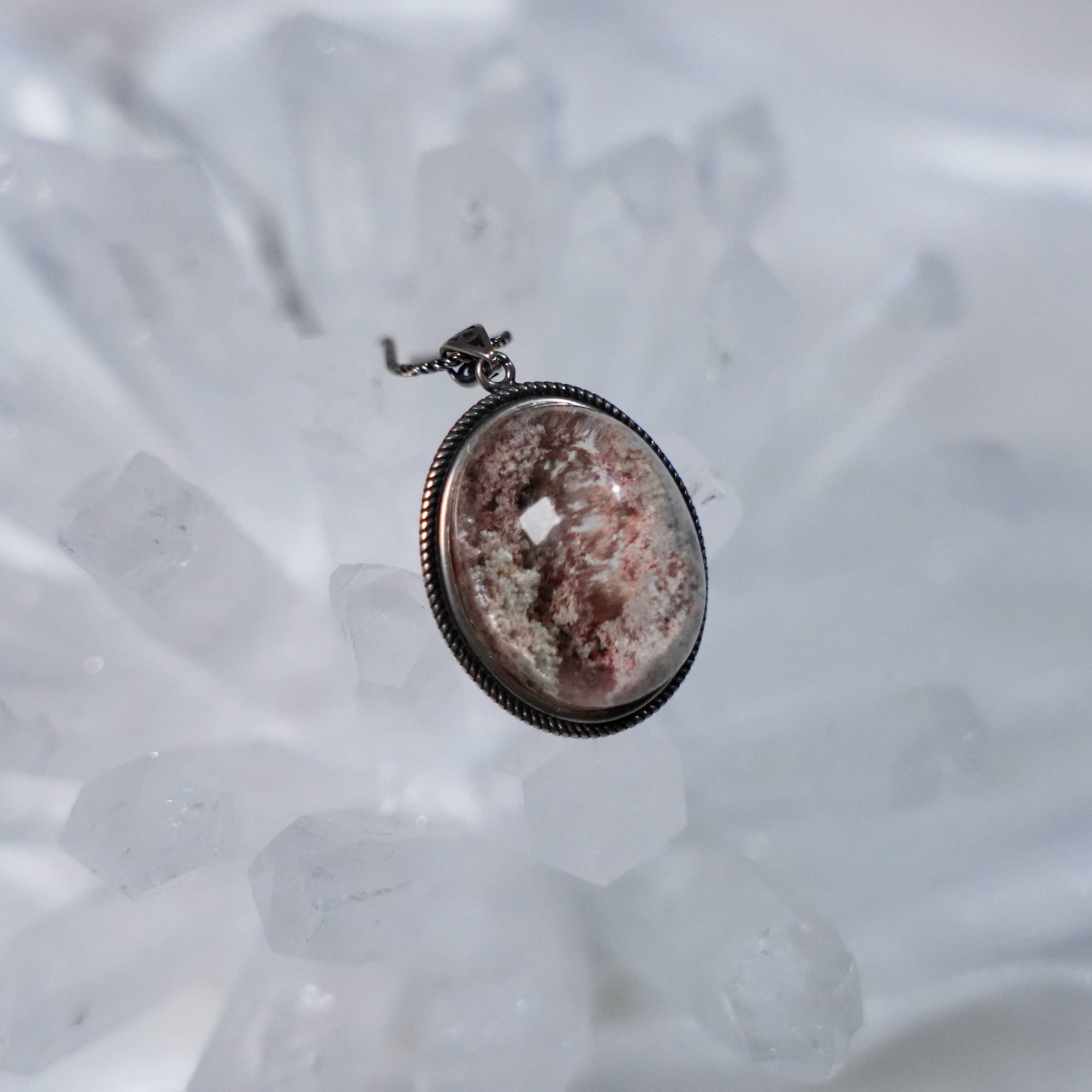 沁玥CinYue -天然幽灵水晶吊坠（含链）