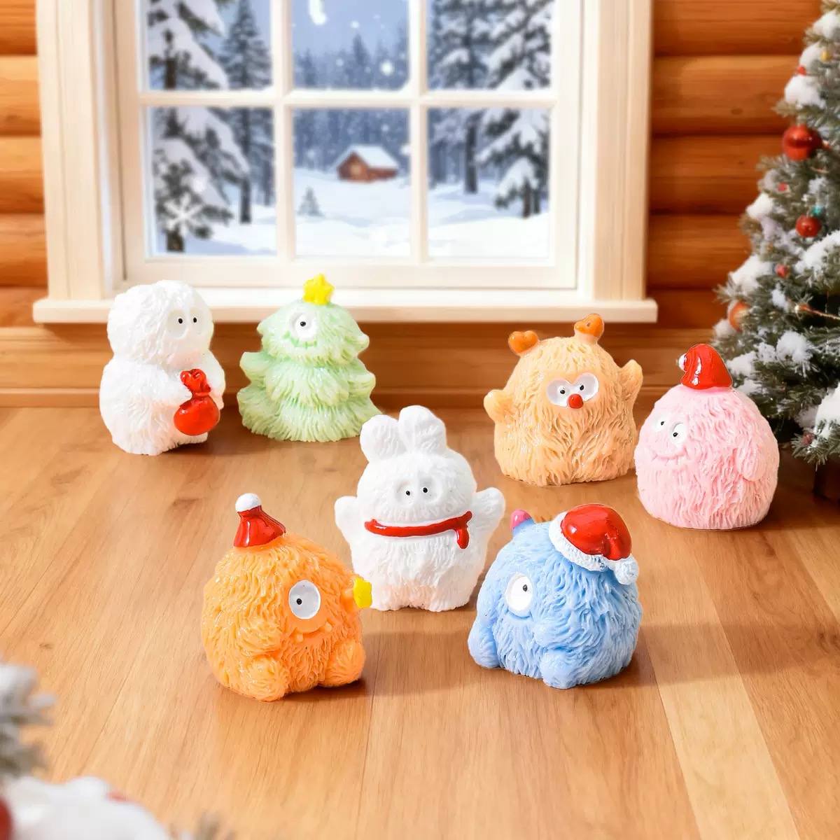 【九宫格】圣诞小毛怪 卡通小摆件 默认微瑕