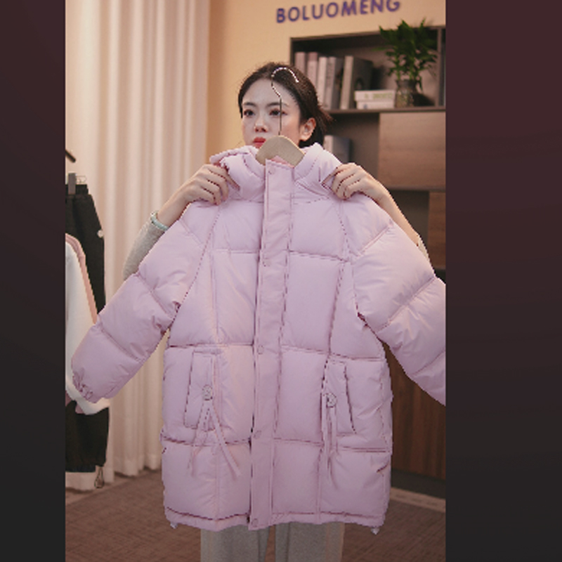 女童棉服中长款2025冬季新款保暖棉袄