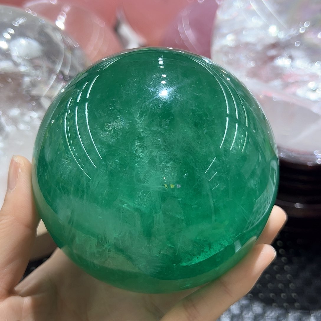 萤石摆件球未镶嵌